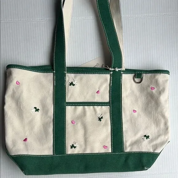 Universal Thread Floral Embroidered Canvas Tote Bag - Picture 13 of 16